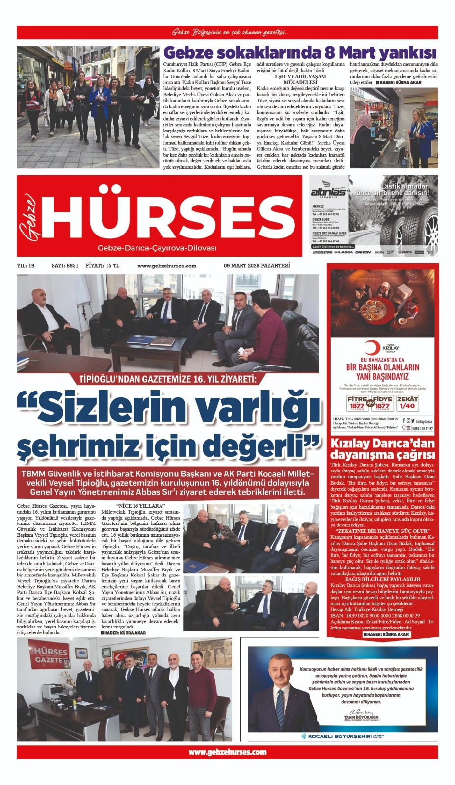 09 MART 2026 TARİHLİ VİTRİN SAYFAMIZ...