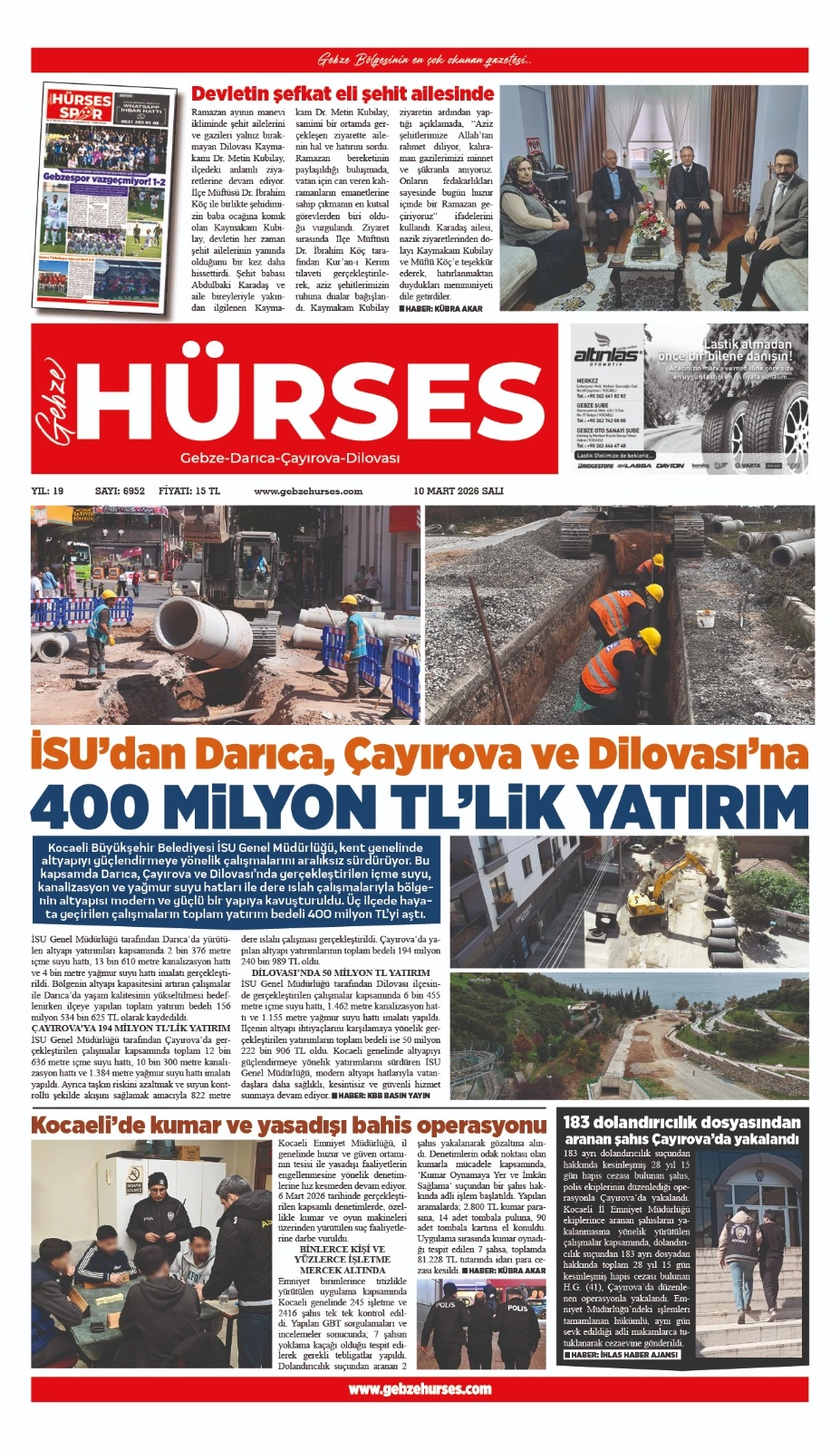 10 MART 2026 TARİHLİ VİTRİN SAYFAMIZ...