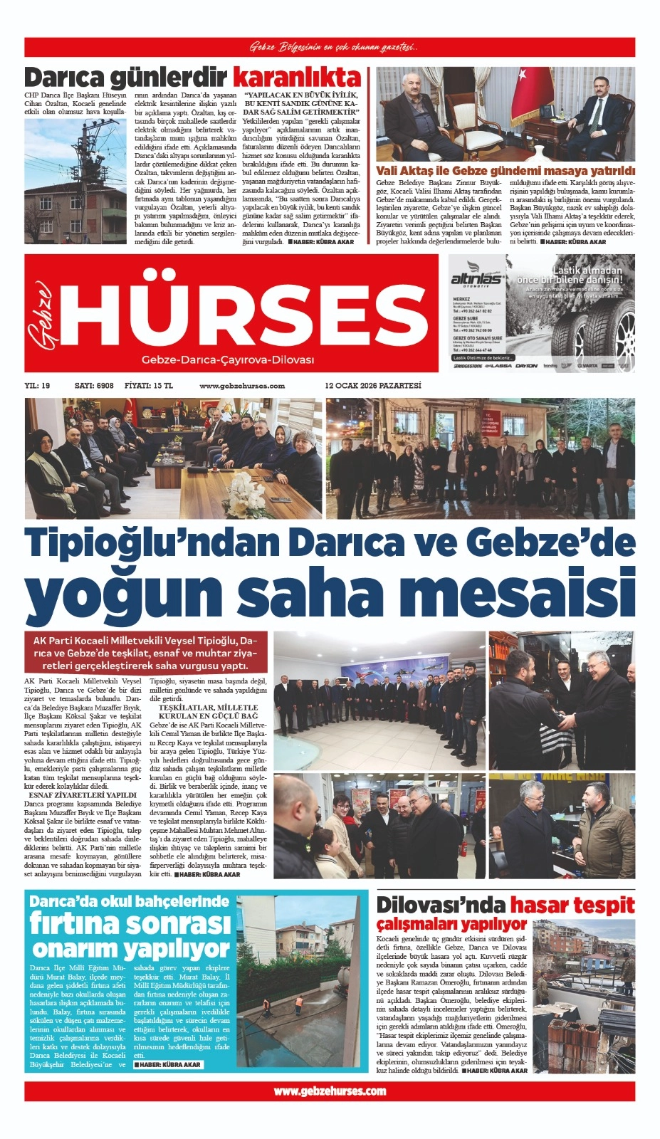 12 OCAK 2025 TARİHLİ VİTRİN SAYFAMIZ...