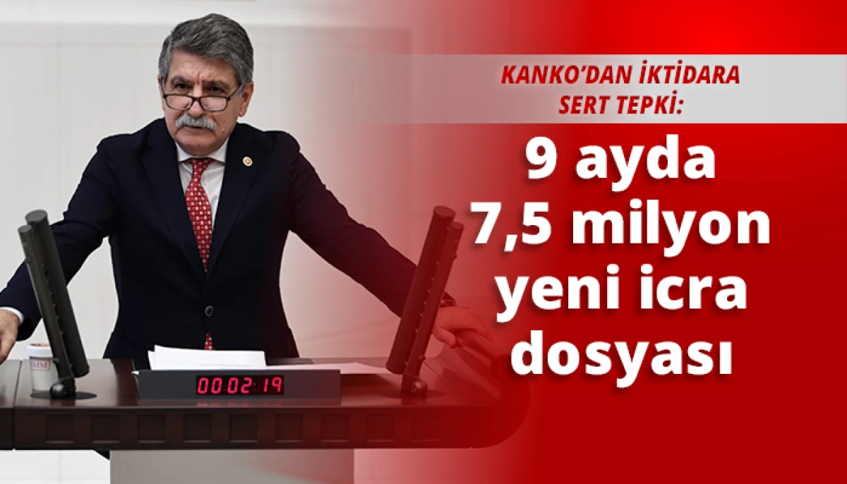 9 ayda 7,5 milyon yeni icra dosyası