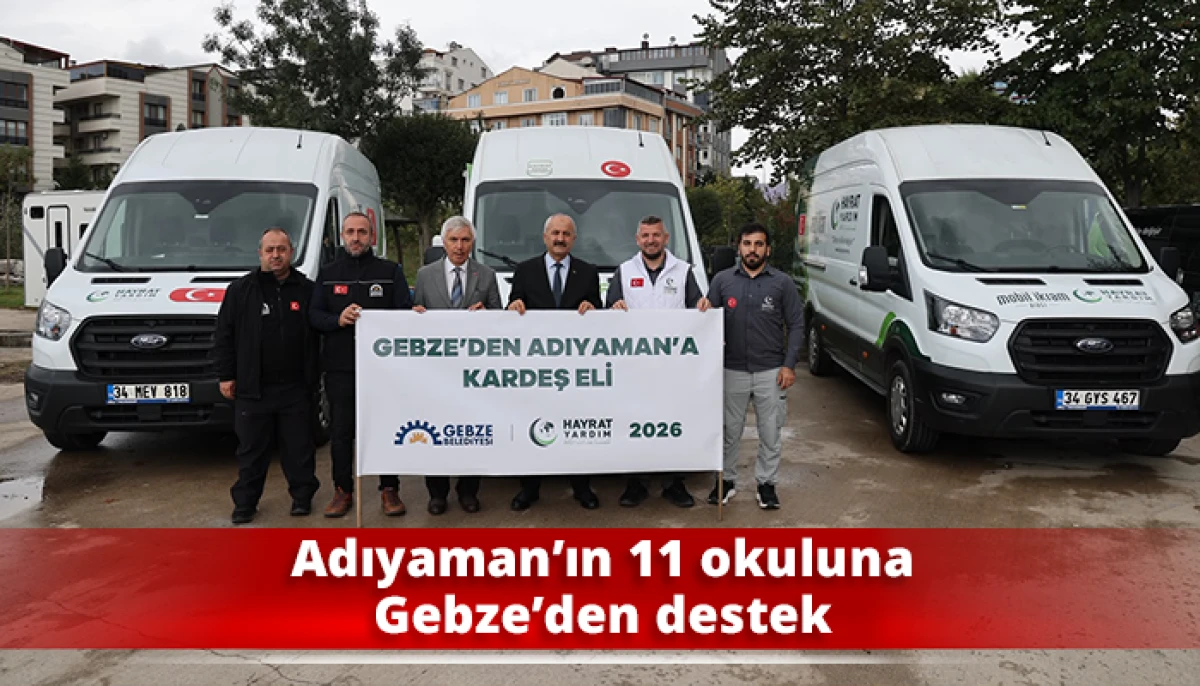 Adıyaman&rsquo;ın 11 okuluna Gebze&rsquo;den destek