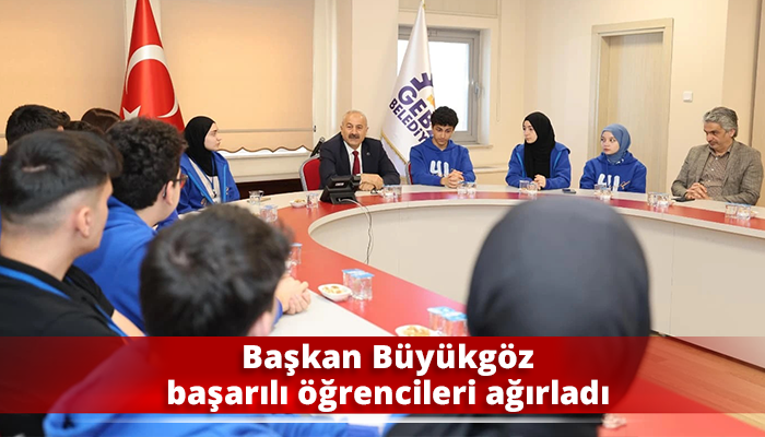 Başkan Büyükgöz başarılı öğrencileri ağırladı
