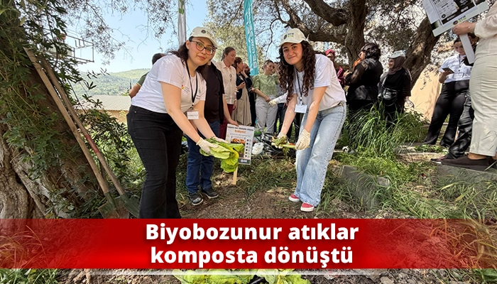 Biyobozunur atıklar komposta d&ouml;n&uuml;şt&uuml;