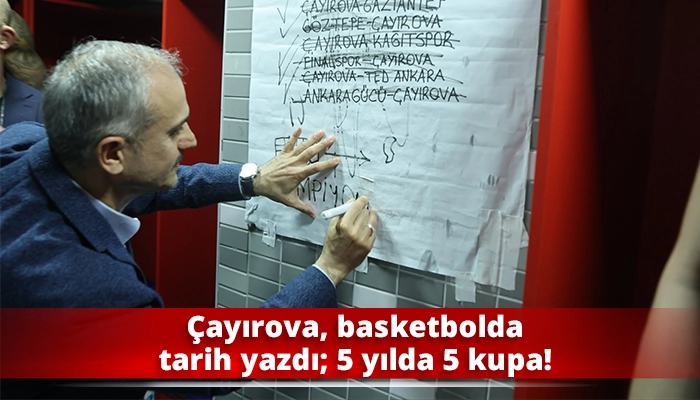 &Ccedil;ayırova, basketbolda tarih yazdı; 5 yılda 5 kupa!