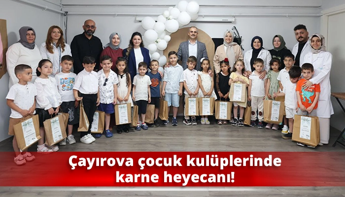 Çayırova çocuk kulüplerinde karne heyecanı!