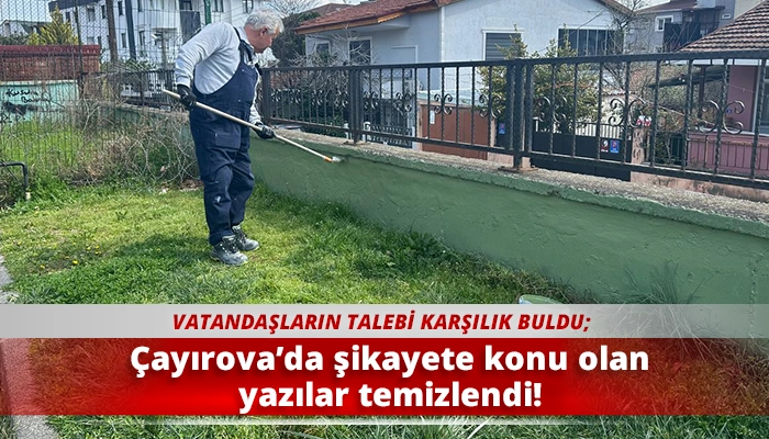 &Ccedil;ayırova&rsquo;da şikayete konu olan yazılar temizlendi!