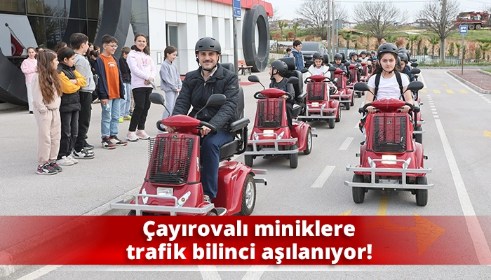 &Ccedil;ayırovalı miniklere trafik bilinci aşılanıyor!