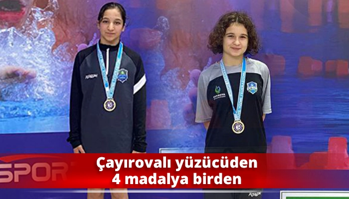 Çayırovalı yüzücüden 4 madalya birden