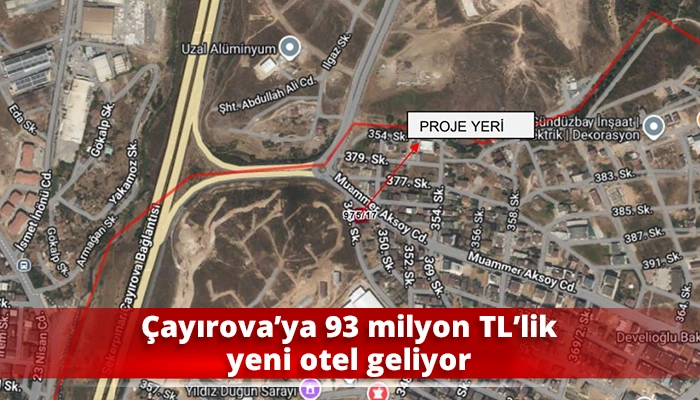 &Ccedil;ayırova&rsquo;ya 93 milyon TL&rsquo;lik yeni otel geliyor