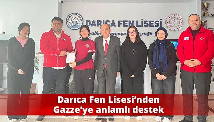 Darıca Fen Lisesi’nden Gazze’ye anlamlı destek