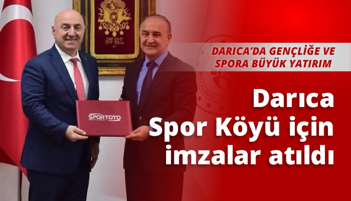 Darıca Spor K&ouml;y&uuml; i&ccedil;in imzalar atıldı
