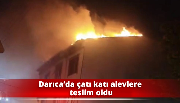 Darıca&rsquo;da &ccedil;atı katı alevlere teslim oldu