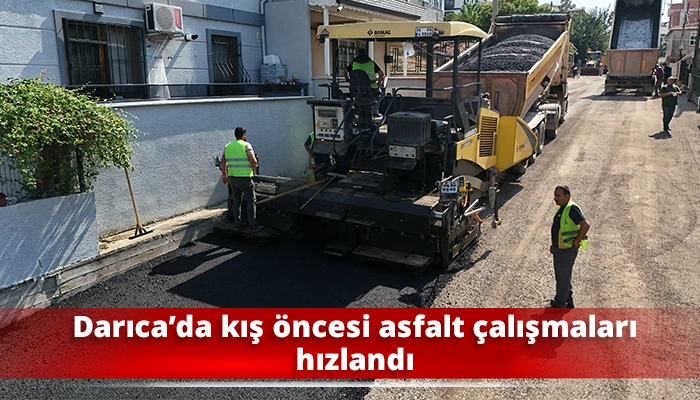 Darıca&rsquo;da kış &ouml;ncesi asfalt &ccedil;alışmaları hızlandı