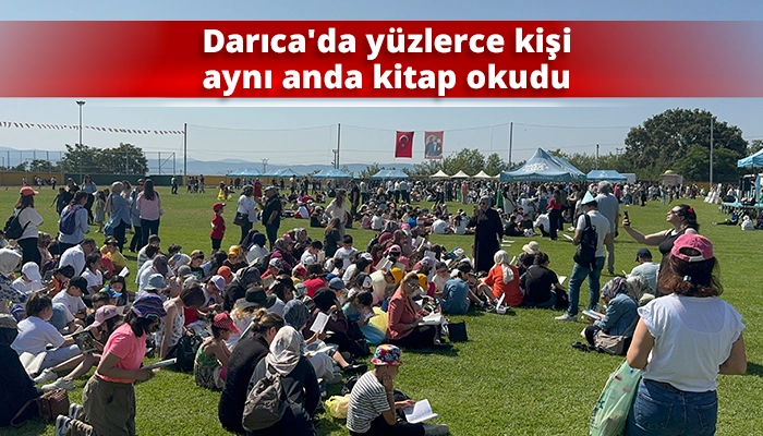 Darıca'da yüzlerce kişi aynı anda kitap okudu