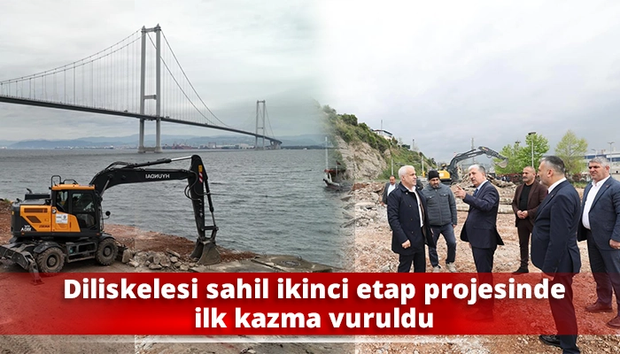 Diliskelesi sahil ikinci etap projesinde ilk kazma vuruldu