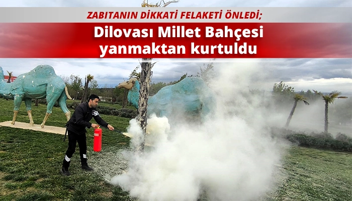 Dilovası Millet Bahçesi yanmaktan kurtuldu