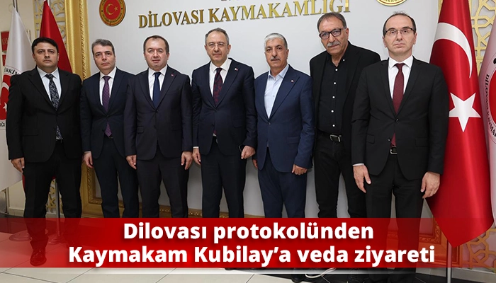 Dilovası protokol&uuml;nden Kaymakam Kubilay&rsquo;a veda ziyareti