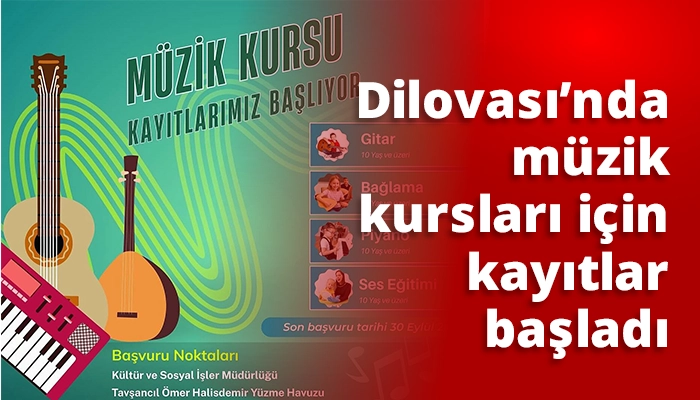 Dilovası’nda müzik kursları için kayıtlar başladı