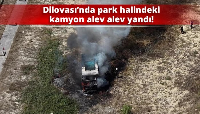 Dilovası&rsquo;nda park halindeki kamyon alev alev yandı!