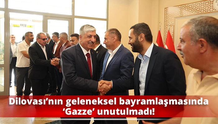 Dilovası’nın geleneksel bayramlaşmasında ‘Gazze’ unutulmadı!