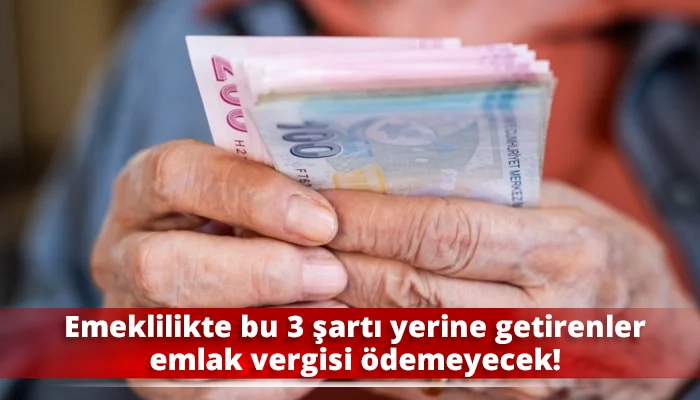 Emeklilikte bu 3 şartı yerine getirenler emlak vergisi ödemeyecek!