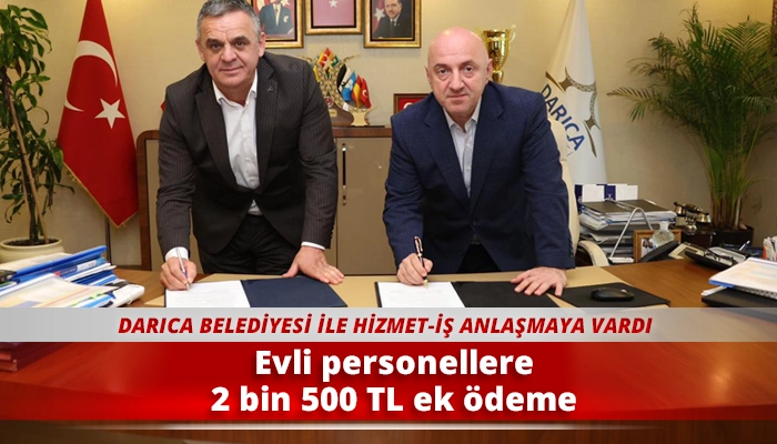Evli personellere 2 bin 500 TL ek ödeme