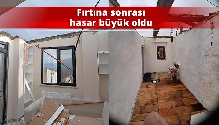 Fırtına sonrası hasar b&uuml;y&uuml;k oldu