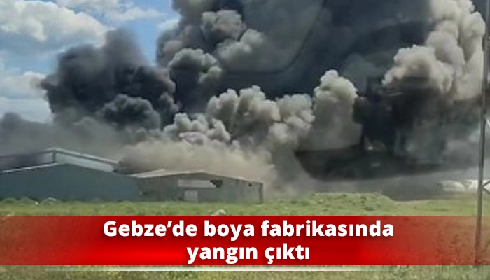 Gebze’de boya fabrikasında yangın çıktı