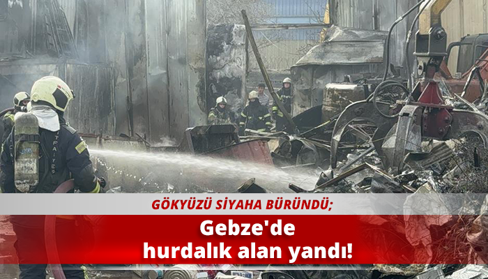 Gebze'de hurdalık alan yandı!