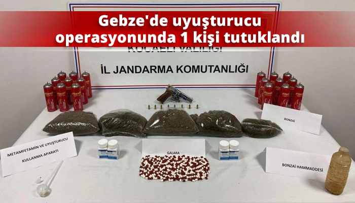 Gebze’de uyuşturucu operasyonunda 1 kişi tutuklandı