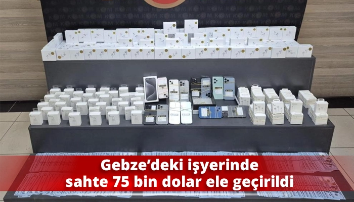 Gebze&rsquo;deki işyerinde sahte 75 bin dolar ele ge&ccedil;irildi