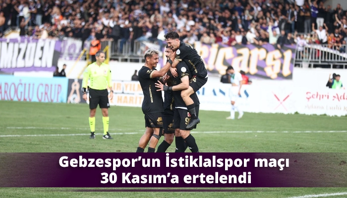 Gebzespor’un İstiklalspor maçı 30 Kasım’a ertelendi