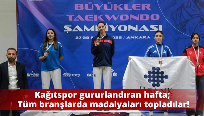 Kağıtspor gururlandıran hafta; T&uuml;m branşlarda madalyaları topladılar!