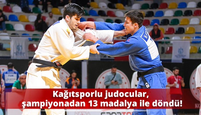 Kağıtsporlu judocular, şampiyonadan 13 madalya ile d&ouml;nd&uuml;!