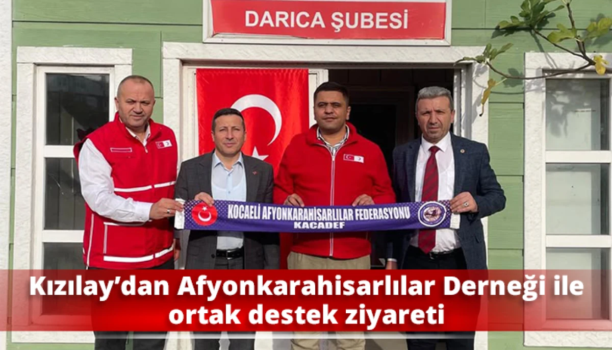 Kızılay’dan Afyonkarahisarlılar Derneği ile ortak destek ziyareti