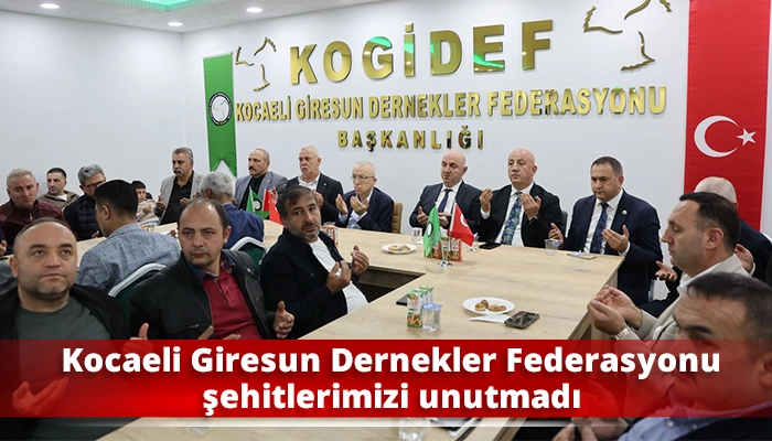 Kocaeli Giresun Dernekler Federasyonu şehitlerimizi unutmadı