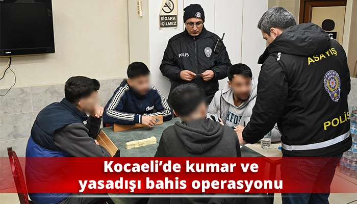 Kocaeli&rsquo;de kumar ve yasadışı bahis operasyonu