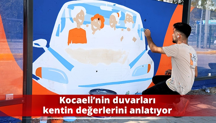 Kocaeli&rsquo;nin duvarları kentin değerlerini anlatıyor