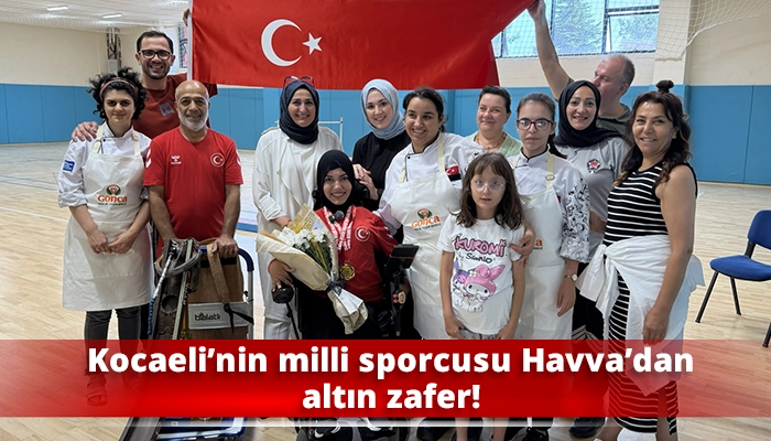 Kocaeli&rsquo;nin milli sporcusu Havva&rsquo;dan altın zafer!
