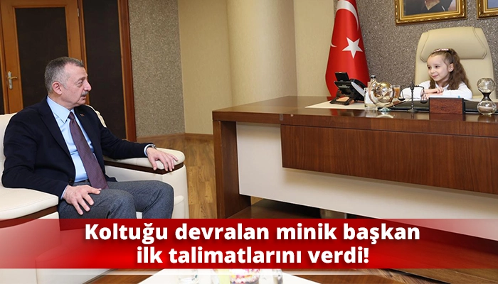 Koltuğu devralan minik başkan ilk talimatlarını verdi