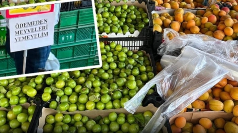 Marketlerin meyve reyonlarında alışılmadık uyarı!