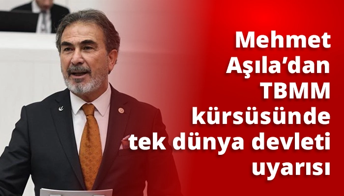 Mehmet Aşıla&rsquo;dan TBMM k&uuml;rs&uuml;s&uuml;nde tek d&uuml;nya devleti uyarısı