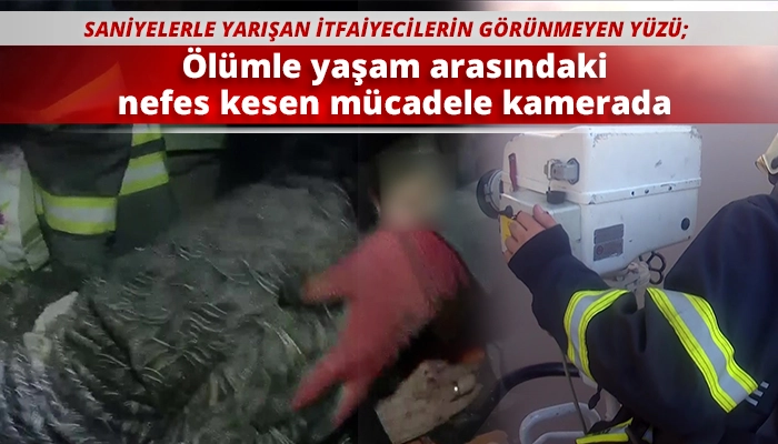 &Ouml;l&uuml;mle yaşam arasındaki nefes kesen m&uuml;cadele kamerada