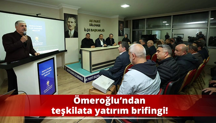 &Ouml;meroğlu&rsquo;ndan teşkilata yatırım brifingi!