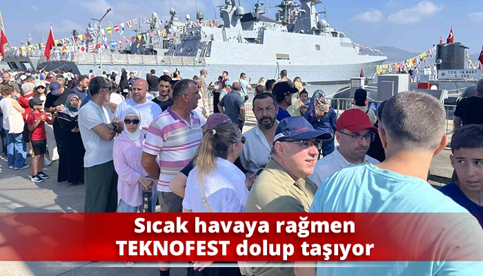 Sıcak havaya rağmen TEKNOFEST dolup taşıyor