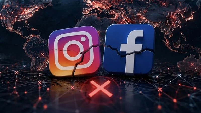 Sosyal medya devi Facebook ve Instagram &ccedil;&ouml;kt&uuml;!