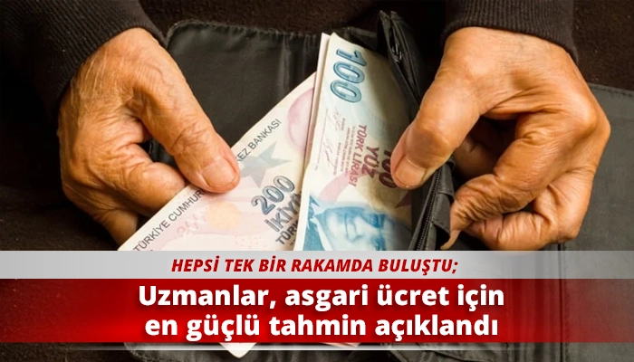 Uzmanlar, asgari ücret için en güçlü tahmin açıklandı
